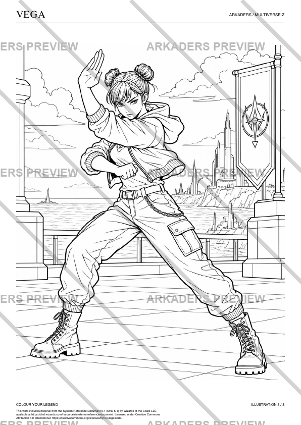Vega Coloring Character Sheet — preview 12