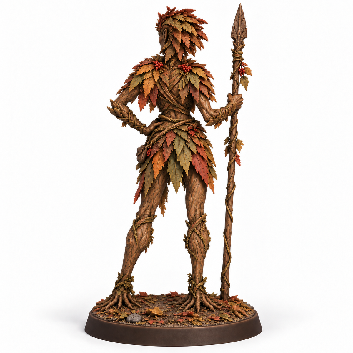 veyra Treebas druid — painted colour reference, back