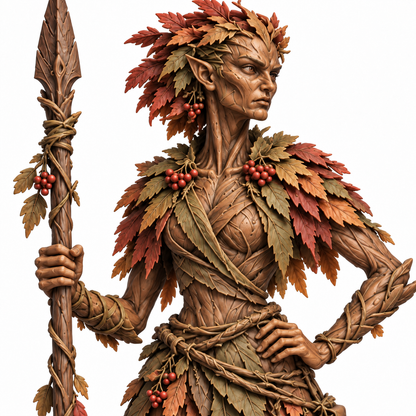 veyra Treebas druid — painted colour reference, detail