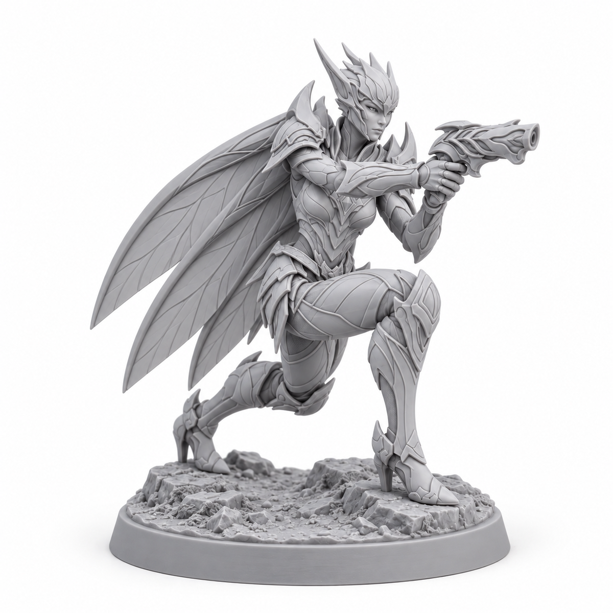 Viktravian Veil-Seer — bundle-exclusive grey resin miniature