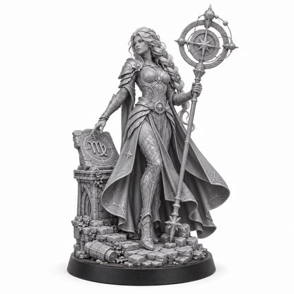 Virgo Astral grey resin miniature