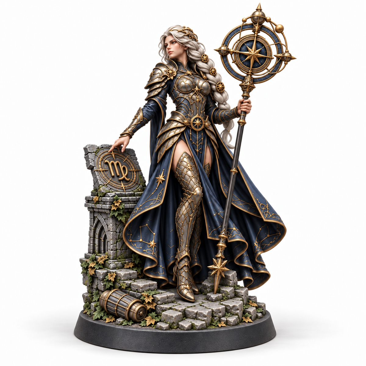 Virgo — illustrated painted colour reference; supplied unpainted
