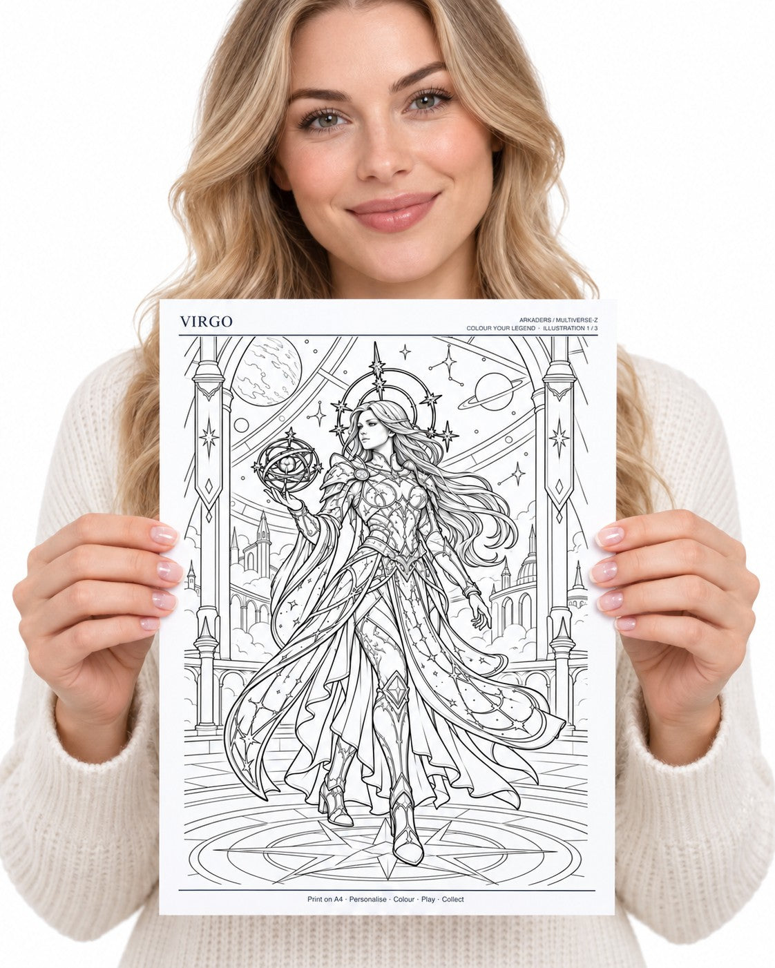Virgo Coloring Character Sheet 3