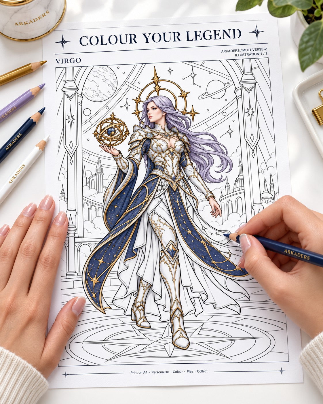 Virgo Coloring Character Sheet 5