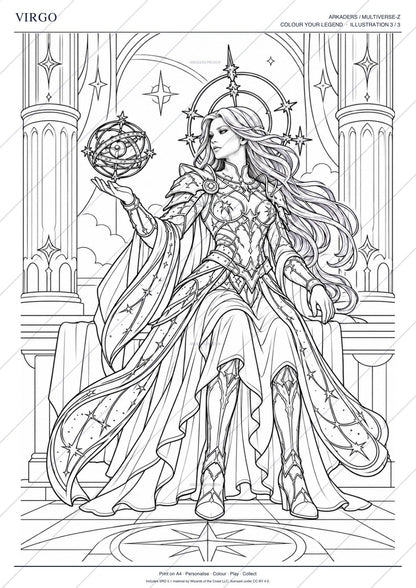 Virgo Coloring Character Sheet page 6 preview