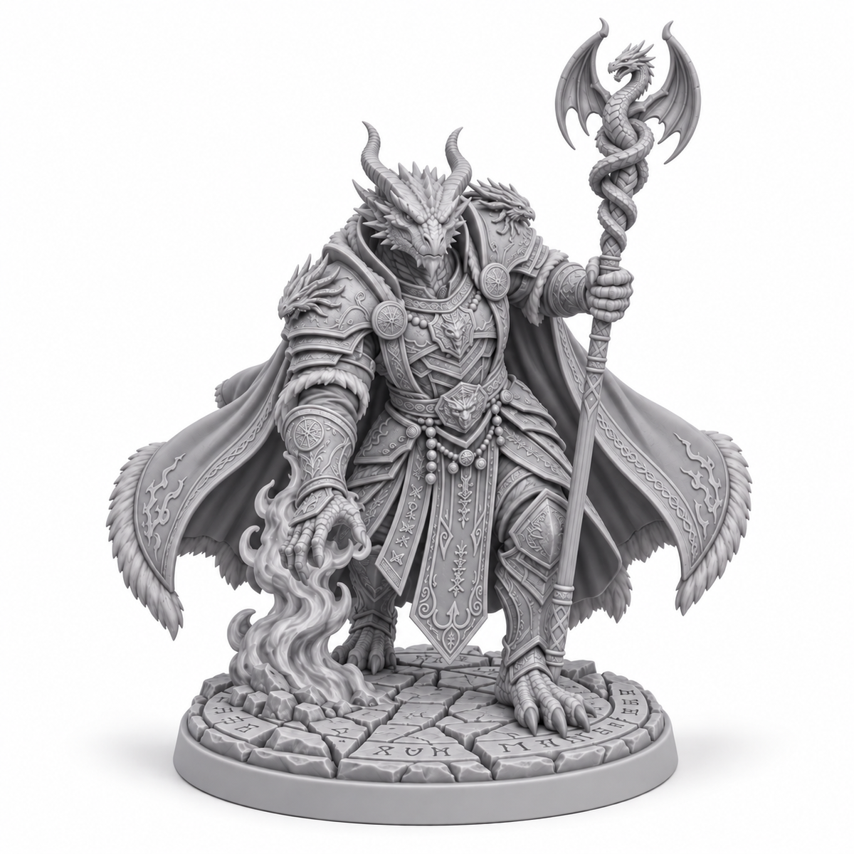 Zarek Ashbound Sorcerer — bundle-exclusive grey resin miniature