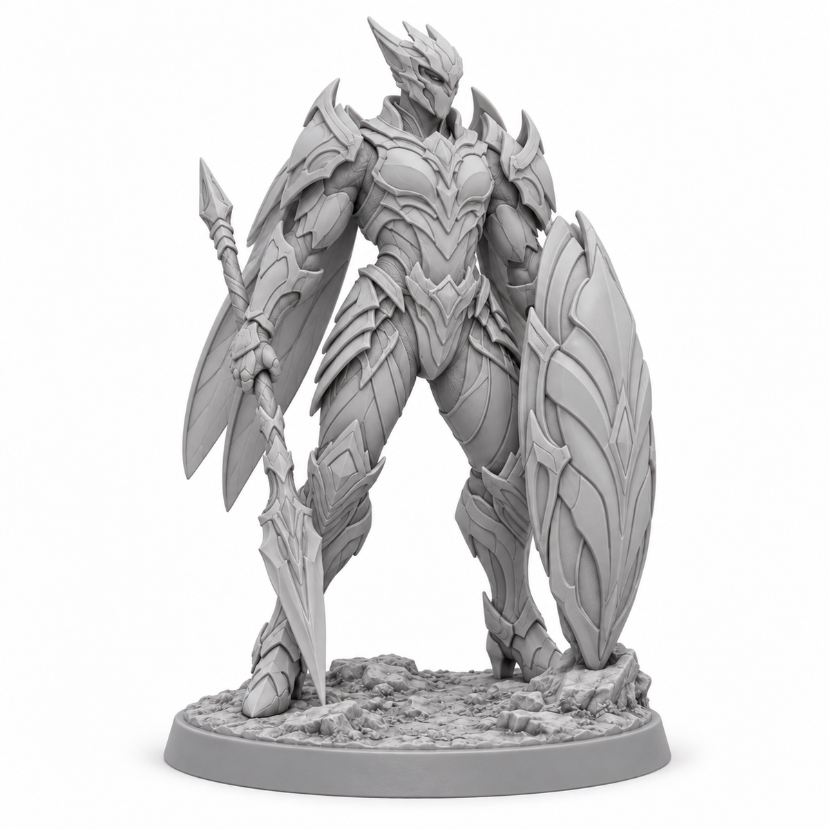 Zyrax Khel Hive Sentinel — grey resin miniature